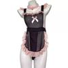 Lencería Sexy, Atuendo de Sirvienta Sexy Transparente de una Pieza, Ropa Sexy, Pijamas, Uniforme Qqny, Conjunto de Deseo Puro 2895