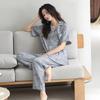 Pijamas de verano para hombre, de manga corta, para el hogar, de algodón fino, para mujer, 2025