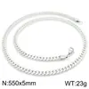 Cadena de Serpiente de Alto Sentido de la Moda INS Combinación Perfecta Temperamento Cadena Plana NK Cubana Acero Inoxidable Collar para Hombres y Mujeres