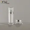 Tapa Transparente Redonda Recta Acrílico Botella de Loción Sub-Botella Emulsión de Agua Esencia Producto para el Cuidado de la Piel Set de Botellas Botella de Crema Facial