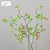 Nueva Flor Artificial Falsa de Fruta de Begonia Estilo Chino Madera Lacada Adorno para Mesa de Comedor de Sala de Estar en Casa Arreglo Floral Decorativo con Ramas y Hojas Secas