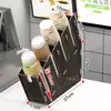 Suministros para Cafetería y Tienda de Té con Leche Mostrador de Bar Estante de Almacenamiento para Popotes Portavasos de Papel Desechable Dispensador de Servilletas de Papel Uso Comercial