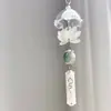 Cadena para Teléfono de Trébol de Cuatro Hojas Cadena de Adorno de Carrillón de Viento de Hoja de Arce de la Suerte Cadena de Cristal Ccd Colgante de Cámara Accesorio para Bolso