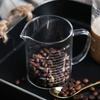 Taza medidora de vidrio transparente de alto borosilicato con escala, se puede quemar directamente a fuego abierto, tamaño, capacidad