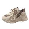 Mocassins Estilo Britânico Sapatos Femininos 2024 Novos Sapatos de Primavera Branco Tênis Esportivos Casuais Sapatos de Pai de Sola Grossa