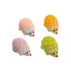 Figura de Animal Erizo de Resina 3D Decoración para Jardinería Micro Paisajismo Accesorios Llavero Animal de Bolsa Ciega Accesorios de Bricolaje