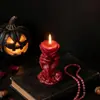 Adorno de Mano Fantasma Rosa de Halloween DIY, Bola de Mano Fantasma, Vela de Yeso para Aromaterapia, Molde de Silicona para Fundición de Resina