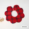 Versión Coreana de Baberos de Algodón Clase A para Recién Nacidos, Baberos de Pétalos Giratorios de Doble Cara, Toallas Salivares para Bebés