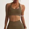 Sujetador Deportivo Cruzado sin Espalda con Cuello Halter, Transpirable y de Diseño Atractivo en la Espalda para Correr, Fitness y Yoga