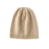 Gorro de Cachemira Tejido Otoño e Invierno Engrosado Cálido Gorro de Lana para la Cabeza Grande Gorro de Lana Frío Gorro de Bolsillo Gorro Apilado