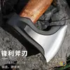 Hacha de Camping para Exteriores, Hacha de Mano Forjada de Acero de Alto Manganeso, Hacha de Supervivencia Niman para Cortar Madera