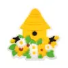 Pingentes de sapato tipo tamanco na cor amarela, abelha de desenho animado, sol, borboleta, acessórios de sapato DIY, fivelas de sapato de borracha macia em PVC, exclusivamente para vendas transfronteiriças