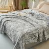 Toalla de gasa de algodón puro, colcha de algodón jacquard, hilo teñido de cuatro capas, manta de toalla doble, manta de verano individual, venta al por mayor