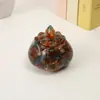 Piedra Triturada de Cristal Natural Cuenco de Loto Florero de Capullo Pulsera de Resina de Cristal Cuenco Desmagnetizador Recipiente de Almacenamiento de Purificación Adorno