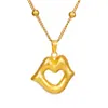 Collar con colgante de acero inoxidable transfronterizo Cadena para suéter de moda europea y americana para mujer 18K Tendencia Joyería Joker al por mayor