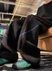 Pantalones Deportivos de Algodón con Bloques de Color Estilo Americano Línea Hasselblad para Hombres y Mujeres, Otoño Marca Trendy High Street Pantalones Largos de Pierna Ancha, Pantalones Casuales Retro con Caída