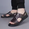 Atacado Transfronteiriço Novas Sandálias Masculinas Respiráveis de Verão Tamanho Grande Calçados Casuais Masculinos Sandálias de Couro para Escritório