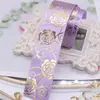 Fita de 2,5 cm de Largura com Estampa de Rosa Hot Stamping Fita Material para DIY Manual Suporte de Barra Cinto Decorativo