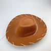 Venta al por mayor Nuevo Sombrero de Vaquero de Estilo Occidental Casual de Color Sólido de Moda Decoración de Fiesta de Festival Sombrero de Jazz Retro Literario