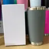 Copo Térmico de Aço Inoxidável 20oz Copo de Carro a Vácuo Copo de Café Frio Grande Capacidade Copo de Gelo Portátil Copo para Carro