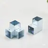 Conectores de Tubo Cuadrado sin Soldadura, Uniones en T para Tubo Cuadrado, Conectores Directos de Acero Cuadrado, Conectores de Esquina de 90 Grados para Tubo Cuadrado Galvanizado