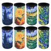 Funda Plegable de Neopreno para Frasco, Aislante para Taza de Refresco con Pintura de Van Gogh Noche Estrellada Girasol Cubierta para Taza de 330ml