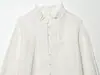 Camisa de manga larga para mujer estilo europeo y americano primavera 2026 con decoración de encaje y volantes 90498