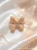 Llavero de Lazo de Lujo con Diamantes Completos, Adorno de Accesorio para Bolso de Venta Caliente, Llavero para Coche Exquisito, Accesorio de Moda Moderno