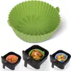 Freidora de Aire Transfronteriza Molde de Silicona para Hornear AirFryerSiliconePot Bandeja Redonda de Silicona para Freidora de Aire