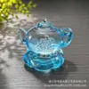 Adorno de Tetera de Cristal con Asa Giratoria, Modelo Más Vendido de Jingdezhen, Mismo Estilo que en Xiaohongshu, Tetera para Mesa de Té