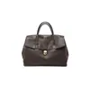 Bolso de Mano Maletín Vintage Qz de Piel de Vaca de Primera Capa Curtida al Vegetal para Mujer, Bolso de Piel Genuina de Alta Gama, Bolsa de Gran Capacidad para Viajes Diarios