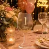Cartões de Número de Mesa para Banquete de Casamento e Festa em Acrílico Fosco com Processo de Estampagem Dourada