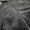 Oso Mágico Retro Americano Ligero Asiento Águila de Montaña Cuello de Piel Ropa de Algodón con Felpa Chaqueta de Cuero de Aviación Chaqueta de Algodón Acolchada con Orejas de Gato