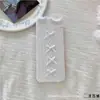 Meias estilo Ballet com Laço Branco Leitoso Meias JK para Panturrilha Feminina Primavera e Verão Ultra Finas com Recortes Meia até o Joelho