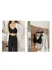 8377 # Lingerie com aroma de camélia para mulheres, tamanho 10A, projetada para fazer seios grandes parecerem menores, sutiã sem aro com bojos fixos e alças largas