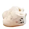 Sapatos de Bebê 0-1 Ano, Sapatos Antiderrapantes de Solado Macio para Crianças Pequenas, Estilo Inverno, Forrados com Lã e Espessados, Antiderrapantes e Quentes
