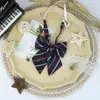 Gravata borboleta estilo colegial JK japonês para mulheres, xadrez, uniforme escolar, laço, camisa de menina, gravata pequena, uniforme acadêmico