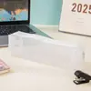Bolsa de Almacenamiento Tridimensional Bolsa de Malla para Lápices Transparente Simple Especial para Exámenes de Estudiantes Bolsa Portátil para Lápices Bolsa de Papelería de Gran Capacidad