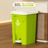 Papelera grande para el hogar, tamaño grande, con tapa, tipo pedal, comercial, operada con el pie, para clasificar basura en la cocina, hotel, oficina