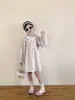 Colección Primavera 2026 Estilo Coreano Ropa Infantil Niñas Estilo Pastoral Cuello de Encaje Francés Vestido Floral de Rosas
