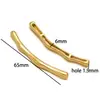 Colgante de Bambú Fundido Pulido de Acero Inoxidable Abalorio de Tubo Curvo Accesorios para Collares Pulseras de Moda DIY Transfronterizo