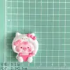 Tamaño pequeño Cerdo de Dibujos Animados Brillante Accesorios de Resina Pegamento Cremoso DIY Funda de Teléfono Accesorios para el Cabello Titular Taza de Agua Llavero