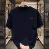 Atacado do Fabricante Tendência de Verão Camiseta Masculina Estampada Manga Curta Versátil Simples Tendência Confortável Gola Redonda Meia Manga
