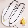 Colar com Cordão para Pingente de Jade Tecido à Mão Corda de Colar Ajustável Masculino e Feminino Colar de Alta Qualidade Corda para Pingente Cordão com Fecho de Segurança