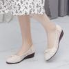 Zapatos de Cuña para Mujer 2026 Nuevos de Primavera y Otoño Suela Blanda Piel Suave Zapatos de Mamá Verano Boca Baja Versátiles Aumentadores de Altura Mocasines