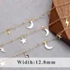 Cadena Simple Joker Estrella Luna Amor Chapada en Oro 18K Cadena Hecha a Mano de Corea Material para DIY