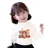 Y2020# camiseta de manga larga de terciopelo estilo extranjero para niñas otoño e invierno nueva roja para bebé servicio de Año Nuevo camiseta base