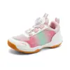 Novos Tênis de Badminton Infantis do Capitão do Time para Meninos e Meninas, Sapatos Esportivos com Fivela Giratória para Treinamento de Competição, Tênis Respiráveis de Malha Dupla