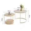 Mesa de centro de vidro longa estilo creme arco-íris sala de estar de apartamento pequeno casa simples moderna mesa redonda grande e pequena combinação de rede