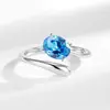Transmisión en vivo súper ventas nuevo anillo de persona especial con forma de huevo de paloma ámbar lágrima de anillo de dedo con forma de huevo tendencia de moda personalidad joyería